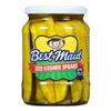 Best Maid Products - 24 Ounce Glass Jars Baby - Dill, Kosher, Hamburger Slices, Garlic Bites, Habanero Chips, & Xtreme Hot Pickles (2 Pack, Kosher Spears) view 3