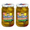 Best Maid Products - 24 Ounce Glass Jars Baby - Dill, Kosher, Hamburger Slices, Garlic Bites, Habanero Chips, & Xtreme Hot Pickles (2 Pack, Snappy Garlic Bites) view 1