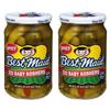Best Maid Products - 24 Ounce Glass Jars Baby - Dill, Kosher, Hamburger Slices, Garlic Bites, Habanero Chips, & Xtreme Hot Pickles (2 Pack, Baby Kosher) view 1