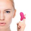 MaeDouy Multifunctional Powerful Silicone Handheld Face Massager, Portable Mini-Ring Eye Massage Tool, Waterproof Eye, Jaw, Finger and Body Massager, Relieves Facial Muscle Fatigue and Pain - Rose view 1