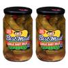 Best Maid Products - 24 Ounce Glass Jars Baby - Dill, Kosher, Hamburger Slices, Garlic Bites, Habanero Chips, & Xtreme Hot Pickles (2 Pack, Garlic Baby Dill Pickles) view 1