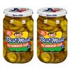 Best Maid Products - 24 Ounce Glass Jars Baby - Dill, Kosher, Hamburger Slices, Garlic Bites, Habanero Chips, & Xtreme Hot Pickles (2 Pack, Fresh Pack Hamburger Slices w/Sea Salt) view 1