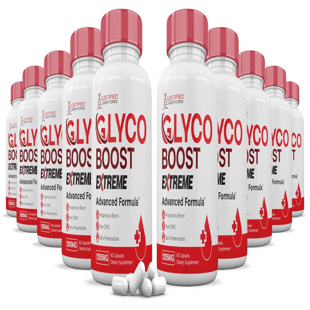 (10 Pack) Glyco Boost Pills Extreme 1295MG Glycogen Support Advanced Formula Glycoboost Gluco Support Formulated with Turmeric Berberine Resveratrol Garlic Bitter Melon Milk Thistle 600 Capsules