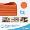 AIDEA Microfiber Cleaning Cloth-12PK, Soft Microfiber Towels for Cars, Absorbent Cleaning Rags, Lint-Free Streak-Free Wash Cloths for House, Kitchen, Window(12in.x12in), Orange view 2