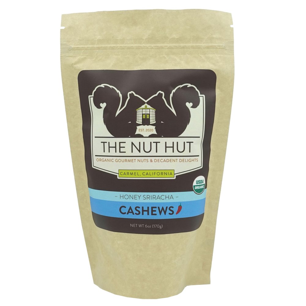 Organic Honey Sriracha Cashews (6 oz Eco-Pouch) | USDA Certified Organic | Vegan & Gluten-Free
