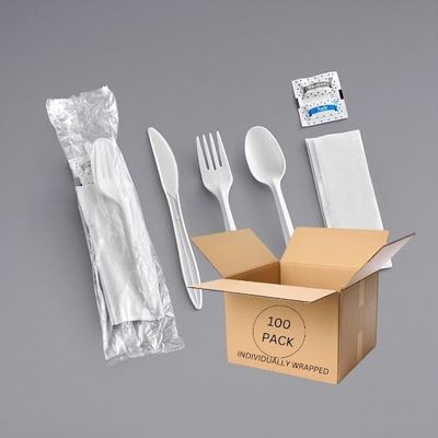 Disposable cutlery set 6 in 1 (100)