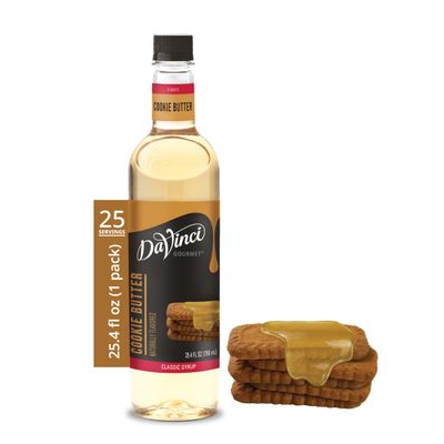 DaVinci Gourmet Cookie Butter Syrup, Made with Pure Cane Sugar, Dairy Friendly, 25.4 Fluid Ounces, 1 Count