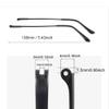 1 Pair Metal Glasses Replacement Legs Arm Replacement Eyeglass Repair Kit and Screwdriver 3mm (Black) view 2