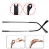 1 Pair Metal Glasses Replacement Legs Arm Replacement Eyeglass Repair Kit and Screwdriver 3mm (Black) view 3