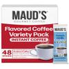 Maud's Flavored Instant Coffee Variety Pack, 48 ct, Caramel, Hazelnut, Raspberry, Vanilla, 100% Arabica Coffee, Medium Roast, Instant Hot or Iced Coffee - Just add water view 2