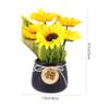 KESYOO Artificial Sunflower Bonsai with Ceramic Pot, American Style view 2
