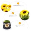 KESYOO Artificial Sunflower Bonsai with Ceramic Pot, American Style view 3