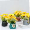 KESYOO Artificial Sunflower Bonsai with Ceramic Pot, American Style view 4
