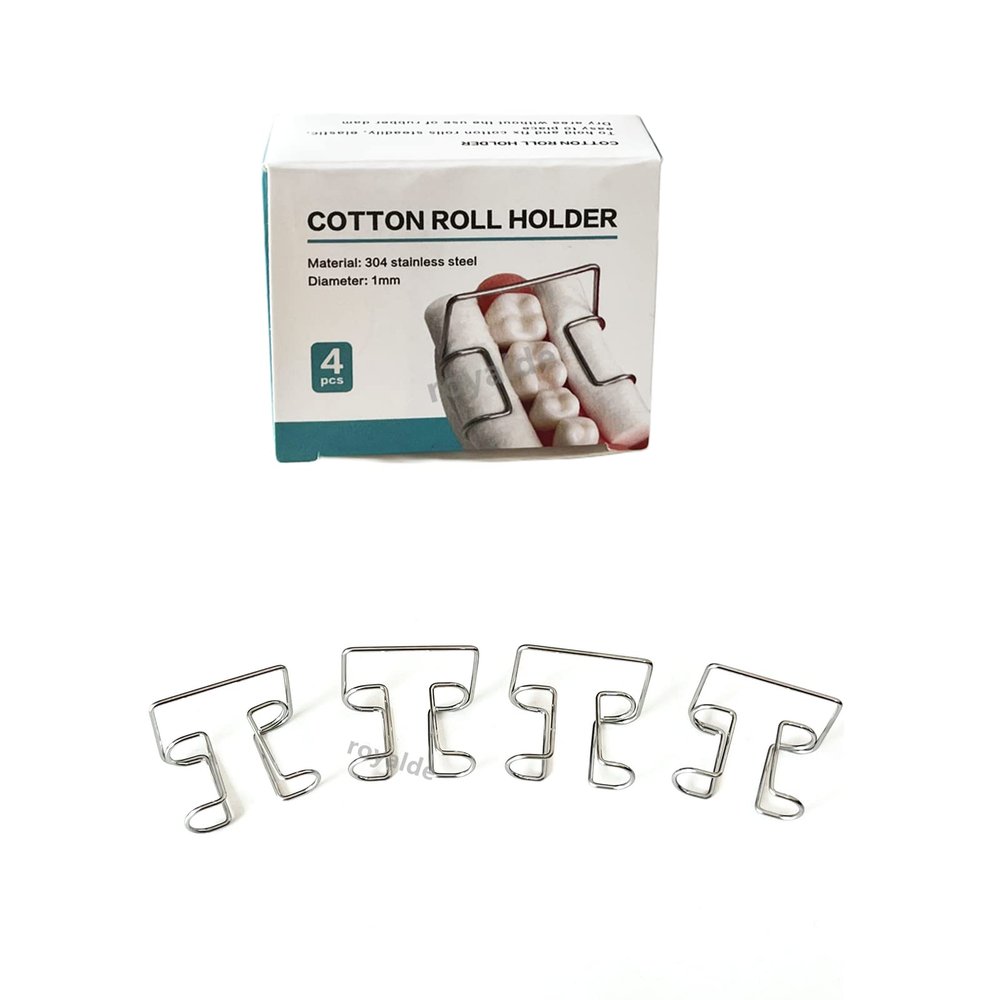 20Pcs S.S Cotton Roll Clips Dental Moisture Clip Cotton Rolls Holder Oral Dry No Rubber Dam