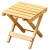 Nirelief Wood Stool, 10x10 Inch Square Wood Shower Bench, Hollow-Out Small Sauna Bench, Portable Folding Shower Stool for Bathroom, Patio, Backyard, Balcony, Pool, Porch Sauna Bathroom view 1