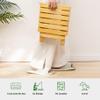 Nirelief Wood Stool, 10x10 Inch Square Wood Shower Bench, Hollow-Out Small Sauna Bench, Portable Folding Shower Stool for Bathroom, Patio, Backyard, Balcony, Pool, Porch Sauna Bathroom view 3