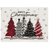 100 Red Christmas Paper Cups, 12 Oz Holiday Drink Cups with Snowman Design, Disposable Hot Beverage Cups for Parties view 1