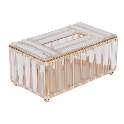 Gold Plated Multi Purpose Tissue Box, Fine Workmanship, Simple Fashion Design, Easy to Fill, Stable Frame Structure, Ideal for Tissue, Cosmetics and Jewelry Storage (Gold)