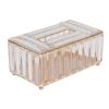 Gold Plated Multi Purpose Tissue Box, Fine Workmanship, Simple Fashion Design, Easy to Fill, Stable Frame Structure, Ideal for Tissue, Cosmetics and Jewelry Storage (Gold) view 1