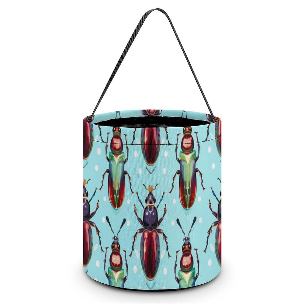 Beetles and Insects Funny Easter Basket Bags Bucket Tote for Easter Egg Hunts Candy Gifts Party Decoration