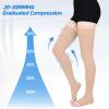 Wegitcs 2Pair 20-30mmHg Compression Stockings for Women, Open-Toe Thigh High Compression Socks, Medical Compression Stockings for Varicose Veins, Swelling, Teacher, DoctorBeigeXL view 2
