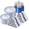 Goodluck 700 Pcs Clear Blue Plastic Plates Disposable for Party 100 Guests view 1