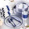 Goodluck 700 Pcs Clear Blue Plastic Plates Disposable for Party 100 Guests view 2
