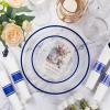 Goodluck 700 Pcs Clear Blue Plastic Plates Disposable for Party 100 Guests view 3