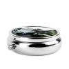 Dragonfly Pill Box 3 Compartment Round Portable Pill Case for Pocket or Purse Small Weekly Medicine Planner Travel Pillbox with Mirror Decorative Metal Vitamin Holder Gifts view 4