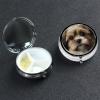 Little Dog Pill Box 3 Compartment Round Portable Pill Case for Pocket or Purse Small Weekly Medicine Planner Travel Pillbox with Mirror Decorative Metal Vitamin Holder Gifts view 1