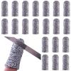 20 Pcs Cut Resistant Finger cots, Covers Protection for Finger Tips,Reusable Protection Cots for Kitchen,Work, Sculpture, Anti-Slip Cut Resistant Finger Cots view 1