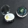 Bright Cabbage Pill Box 3 Compartment Round Portable Pill Case for Pocket or Purse Small Weekly Medicine Planner Travel Pillbox with Mirror Decorative Metal Vitamin Holder Gifts view 1