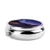 Night in The Desert Pill Box 3 Compartment Round Portable Pill Case for Pocket or Purse Small Weekly Medicine Planner Travel Pillbox with Mirror Decorative Metal Vitamin Holder Gifts view 4
