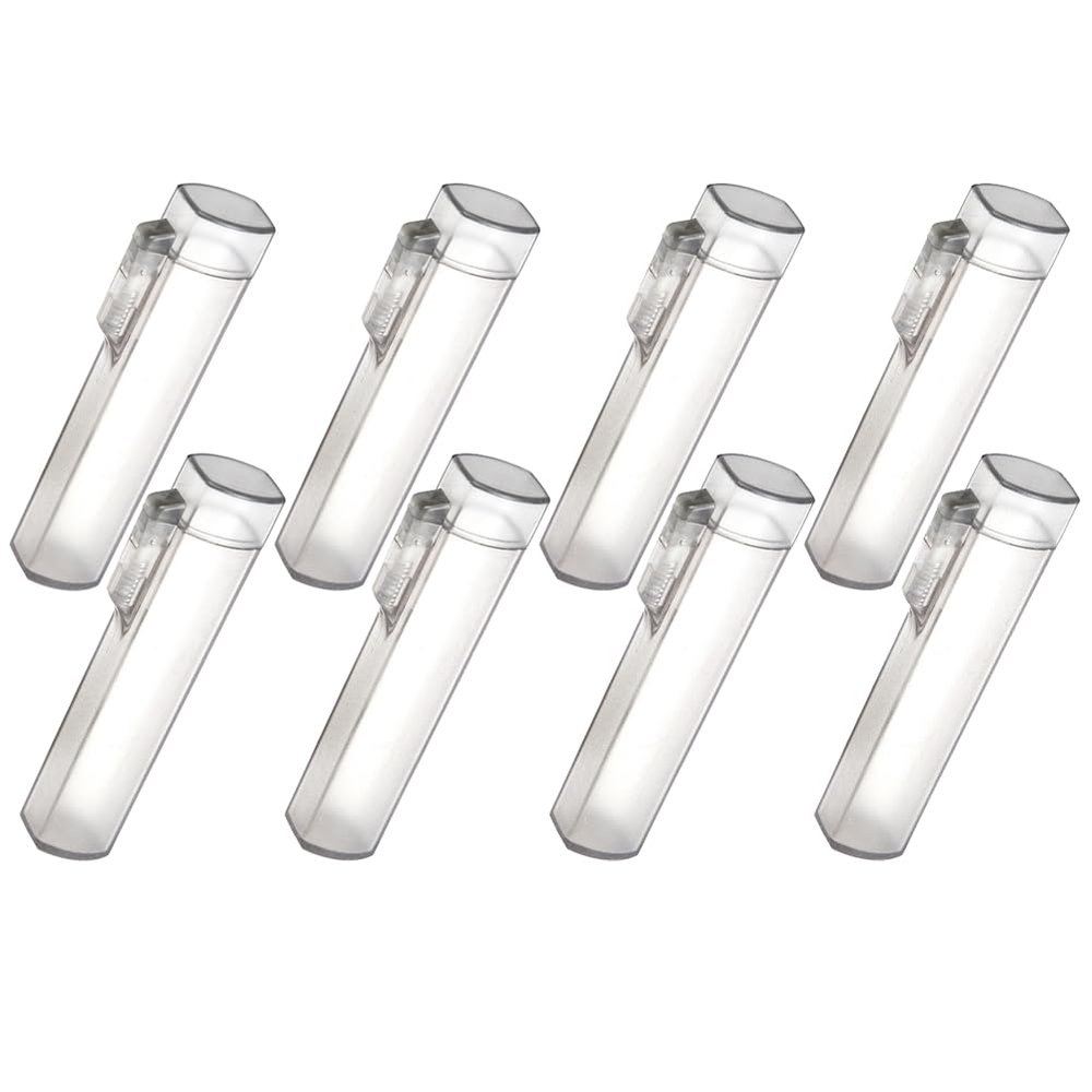 16 Pieces Cotton Swab Case Box Storage Plastic Toothpick Box Case Storage, Transparent Grey
