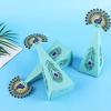 50pcs Peacock Candy Boxes, Peacock Triangle Shape Party Supplies Chocolate Boxes for Wedding, Kids Birthday Party Decorations (Peacock) view 3