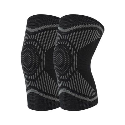 1 Pair Kids Knee Brace Elastic Breathable Knee Compression Sleeve Knee Support Pad for Basketball Volleyball Dance Tennis Running Cycling (Black, Medium)