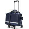 Large Capacity Waterproof Medical Trolley Bag, with Wheels - Durable First Aid Kit, for Emergency Responders - Paramedics Trauma Bag(Blue) view 1