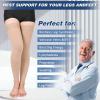 2 Pairs Compression Stockings for Women & Men, Thigh High Length 15-20mmHg Graduated Compression Socks for Nursing Sports Varicose Veins, Dot Top, Footless, Beige,S view 4