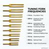 9-Piece Solfeggio Tuning Fork Set with Silicone Hammer & Carrying Bag DNA Repair & Sound Therapy Healing Tools for Balance & Wellness view 2
