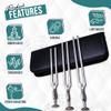 Gardiner Brown Tuning Fork Set for Healing 128Hz, 256Hz, 512Hz Brushed Stainless Steel for Medical, Yoga, Meditation, Sound Therapy and Healing view 2