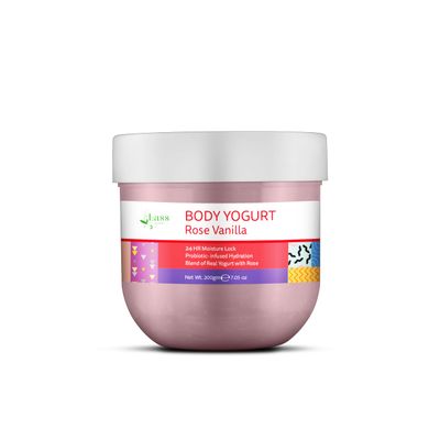 Lass Natural Body Yogurt: 24-Hour Hydration and a Sweet Summer Scent |Normal to Dry |Rose and Vanilla