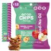 Baked Apple Chips by GOOD CHIPS! Crispy, Crunchy, Oil-Free, Healthy Naturally Sweet Dried Fruit Snack - 0.53 oz bags - Pack of 12
