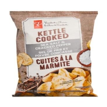 Kettle Cooked Potato Chips, Sea Salt and Cracked Pepper, Gluten-Free, 200g