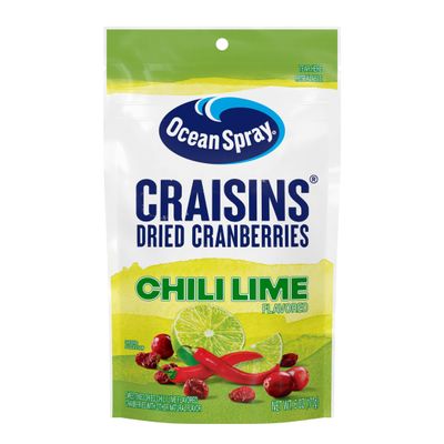Ocean Spray Craisins Sweetened Dried Cranberries, Chili Lime, 6oz Pouch (Pack of 8)