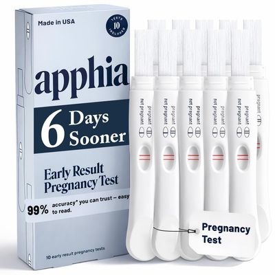 Apphia Health Early Detection Pregnancy Test Kit Midstream hCG Tests, Detects Pregnancy Up to 6 Days Before Missed Period, Easy to Read Results, Female Urinal Compatible, Made in USA (10)