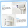 WOONEKY Wall-mounted Hair Dryer Holder Punch Hair Tool Organizer for Bathroom Design Easy Installation Space-saving view 4
