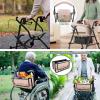 Luarisgur Mothers Day Rollator Walker Accessories for Walkers 3 Pieces Set Floral Rollator Seat and Back Rest Covers Rollator Walker Basket with Big Capacity & Never Tipping Over view 2