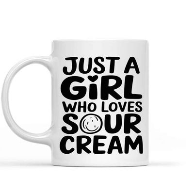 Norli Caicaryn Funny Gift Idea Funny Sour Cream Sour Cream Gift, 15-ounce 11 Oz White Ceramic Coffee Mug