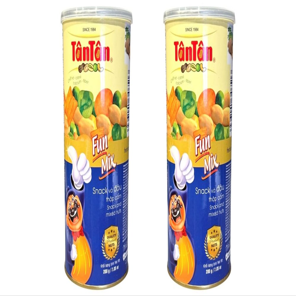2 Packs - Snack Mixed Nuts - Snack Dau thap Cam - 7 Oz per can with 2 Cans per Order