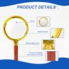 10x Handheld Magnifier, Reading Magnifier for Children and Seniors, Suitable for Hobby and Science, 90mm Plastic Gold-Plated Frame with Electroplated Gold Handle view 3